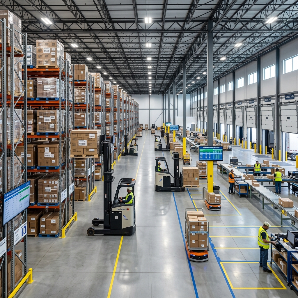 Warehouse logistics storage facility